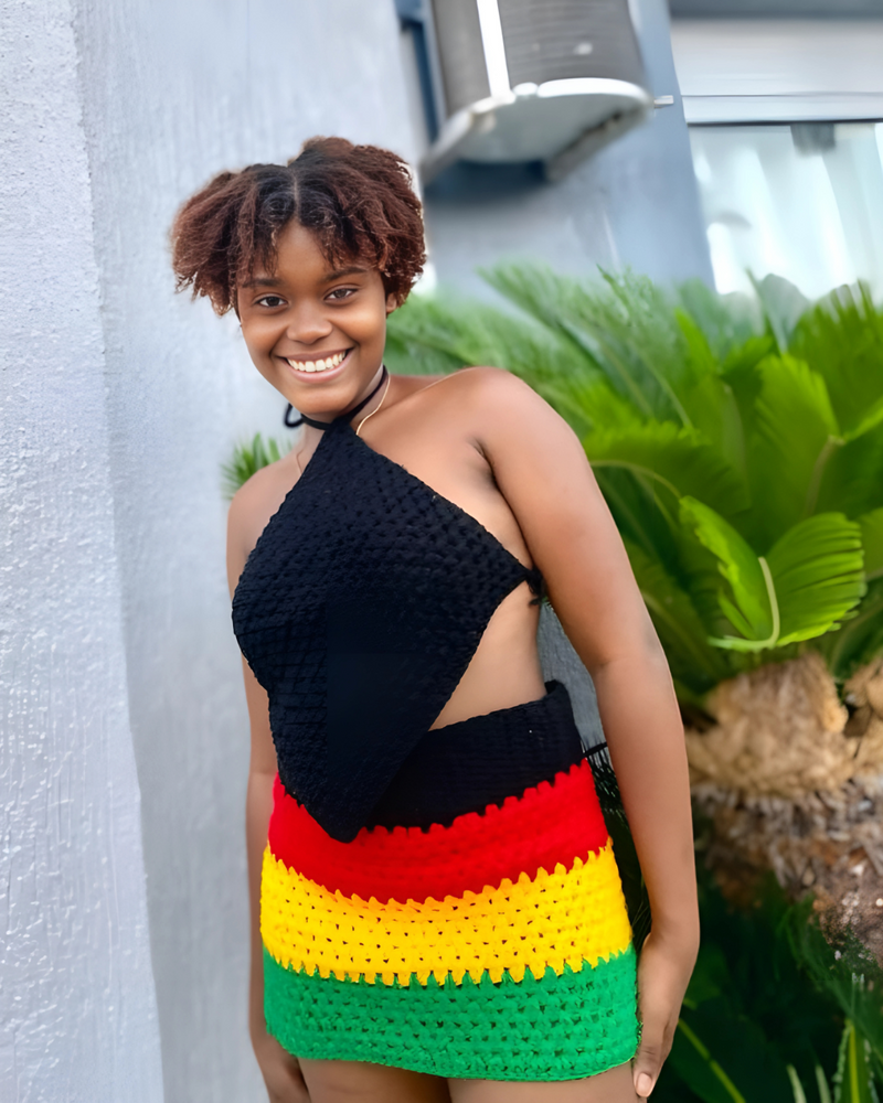 Ensemble de crochet Rasta – Fait main avec amour ❤️