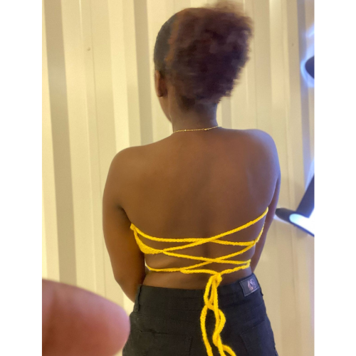 Haut bandeau au crochet – Style unique et fait main 🌞💛 