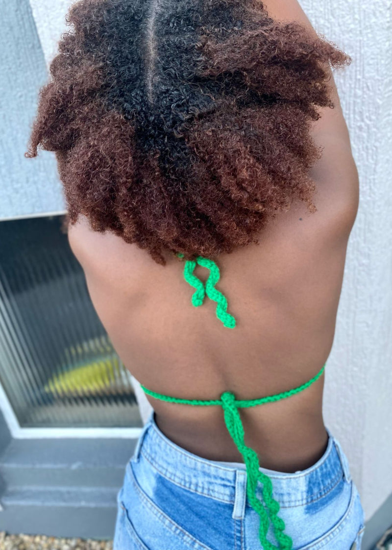 Haut en crochet vert – Simple et élégant 💚✨